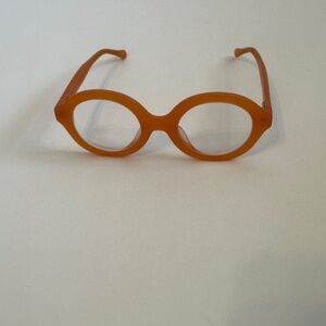 Stylish Orange Round Glasses